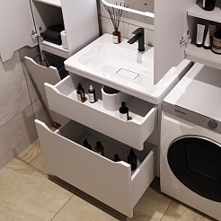 Style Line Тумба под раковину Марелла 70 Люкс Plus антискрейтч белая матовая – фотография-2